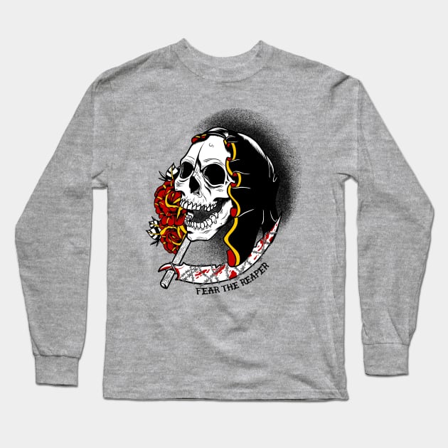 Fear The Reaper Long Sleeve T-Shirt by stuffofkings